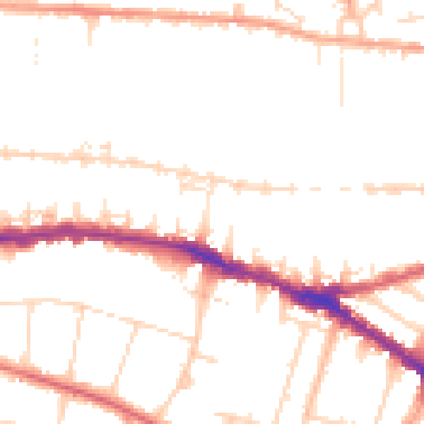 Daytime road noise heatmap for SS0 9NG