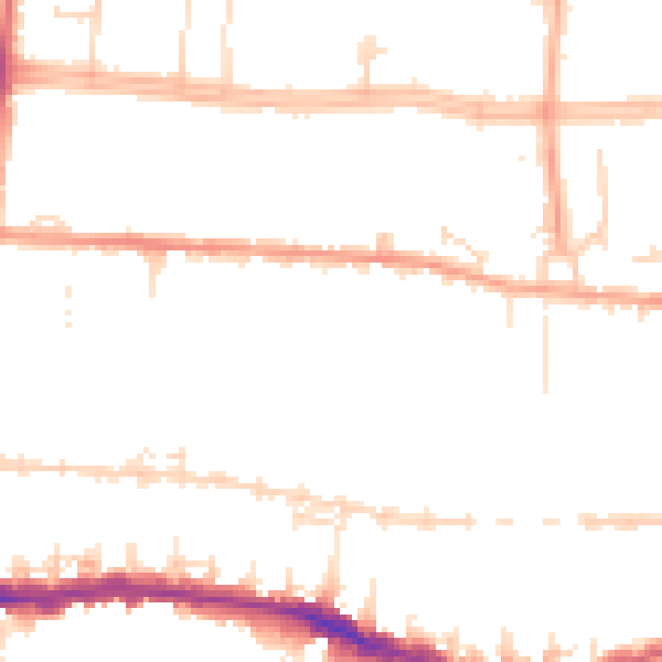 Daytime road noise heatmap for SS0 9NJ