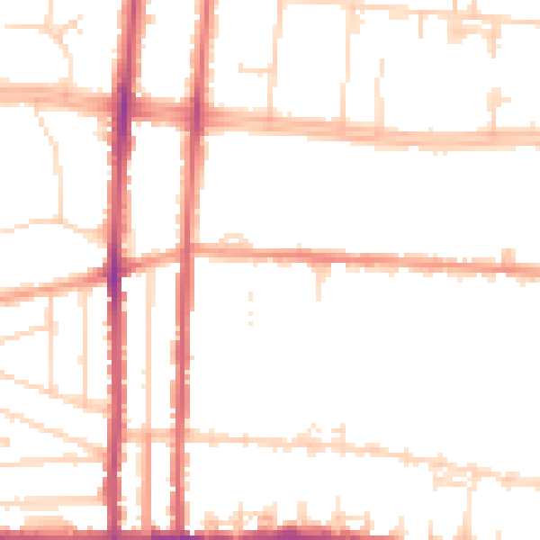 Daytime road noise heatmap for SS0 9QU