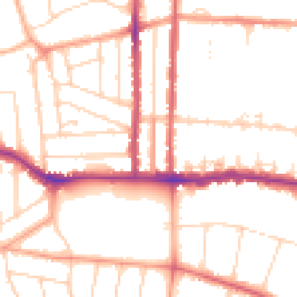 Daytime road noise heatmap for SS0 9UF