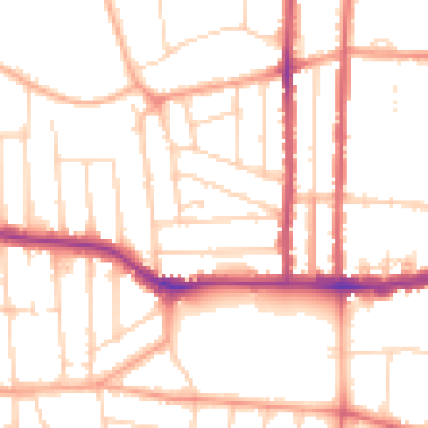 Daytime road noise heatmap for SS0 9XD
