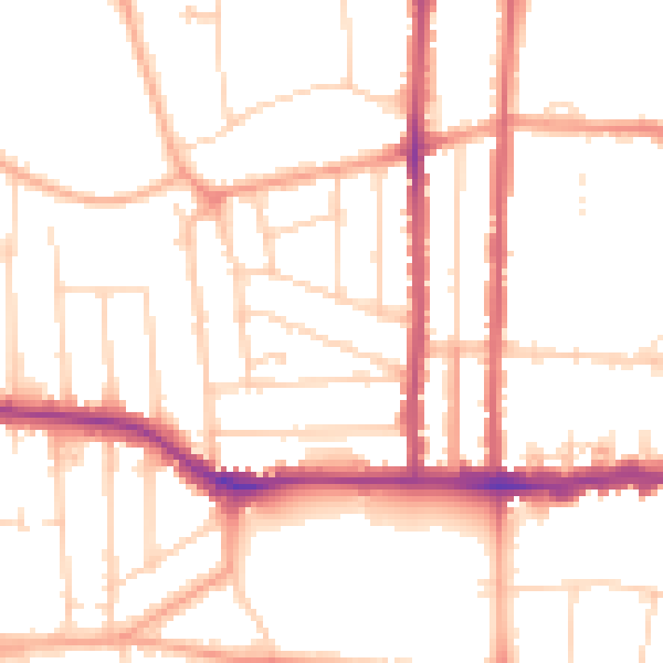 Daytime road noise heatmap for SS0 9XG