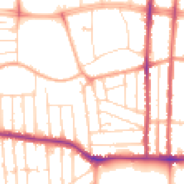 Daytime road noise heatmap for SS0 9XL
