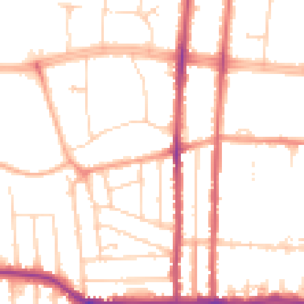 Daytime road noise heatmap for SS0 9XR