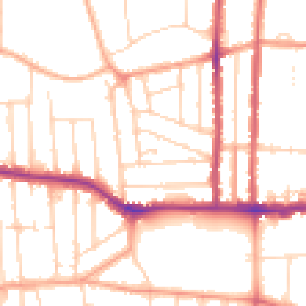 Daytime road noise heatmap for SS0 9XW