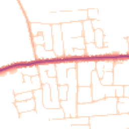 Daytime road noise heatmap for SS12 0AJ