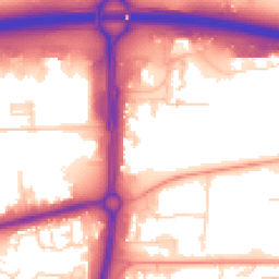 Daytime road noise heatmap for SS13 1BL