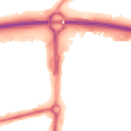 Night-time road noise heatmap for SS13 1BT