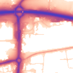 Daytime road noise heatmap for SS13 1BZ