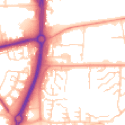 Daytime road noise heatmap for SS13 1DQ