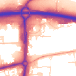 Daytime road noise heatmap for SS13 1EJ