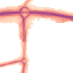 Night-time road noise heatmap for SS13 1EJ