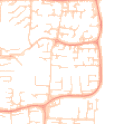 Daytime road noise heatmap for SS13 1JE