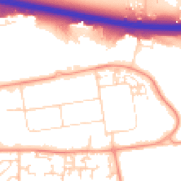 Daytime road noise heatmap for SS13 1LS