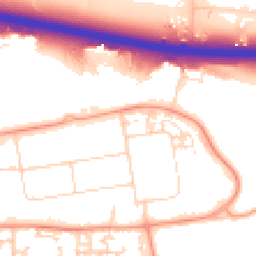 Daytime road noise heatmap for SS13 1QE