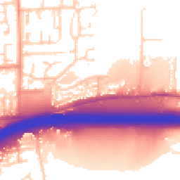 Daytime road noise heatmap for SS13 2DW