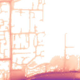 Daytime road noise heatmap for SS13 2EA