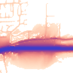 Daytime road noise heatmap for SS13 2EP