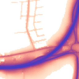 Daytime road noise heatmap for SS13 2HH