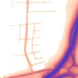 Daytime road noise heatmap for SS13 2HU