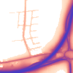 Daytime road noise heatmap for SS13 2HZ