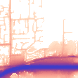 Daytime road noise heatmap for SS13 2NR