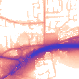 Daytime road noise heatmap for SS13 3BN
