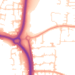 Daytime road noise heatmap for SS13 3NN