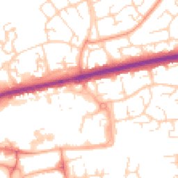 Daytime road noise heatmap for SS14 1BF