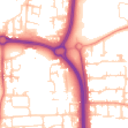 Daytime road noise heatmap for SS14 1BL