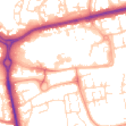 Daytime road noise heatmap for SS14 1BZ