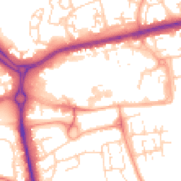 Daytime road noise heatmap for SS14 1DD