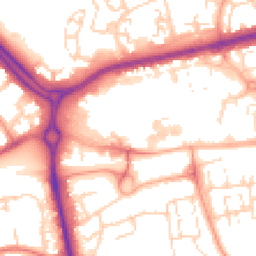 Daytime road noise heatmap for SS14 1DF