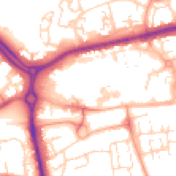 Daytime road noise heatmap for SS14 1DT