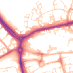 Daytime road noise heatmap for SS14 1DX