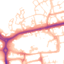 Daytime road noise heatmap for SS14 1EH