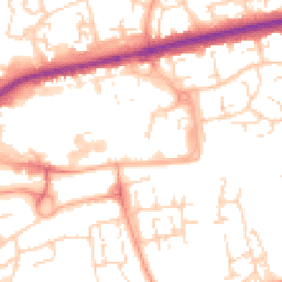 Daytime road noise heatmap for SS14 1EX