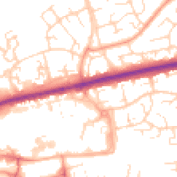 Daytime road noise heatmap for SS14 1FL