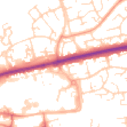 Daytime road noise heatmap for SS14 1FN