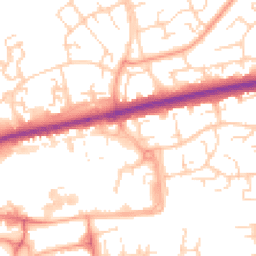 Daytime road noise heatmap for SS14 1FR