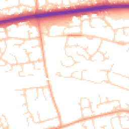 Daytime road noise heatmap for SS14 1FZ