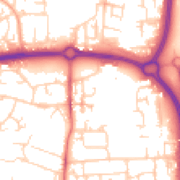 Daytime road noise heatmap for SS14 1GA