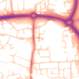 Daytime road noise heatmap for SS14 1GE