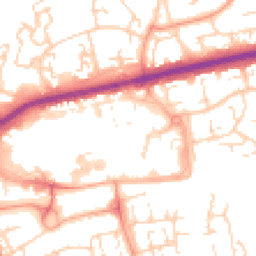 Daytime road noise heatmap for SS14 1HA