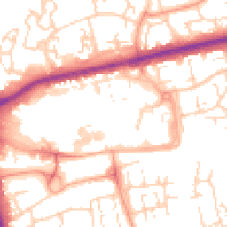 Daytime road noise heatmap for SS14 1HH