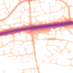 Daytime road noise heatmap for SS14 1JA