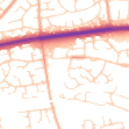 Daytime road noise heatmap for SS14 1QB