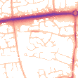 Daytime road noise heatmap for SS14 1QD