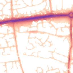 Daytime road noise heatmap for SS14 1QE