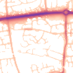 Daytime road noise heatmap for SS14 1QF